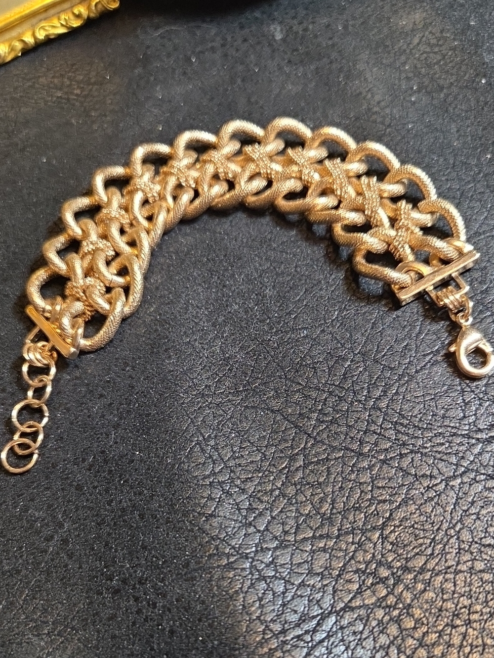 Goldtone Multi-Chain Woven Statement Bracelet